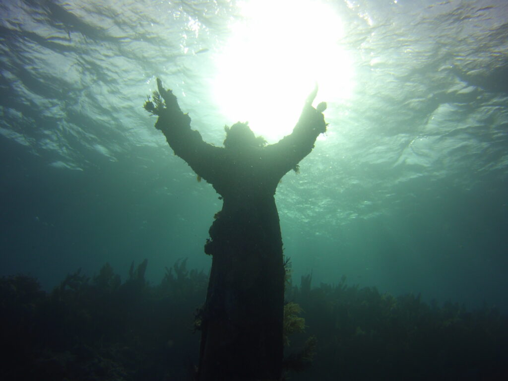 Snorkel Key Largo 4 Statue of Christ underwater at Key Largo