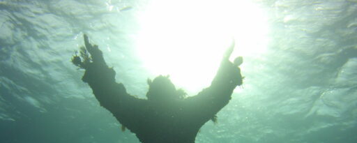 Statue of Christ underwater at Key Largo